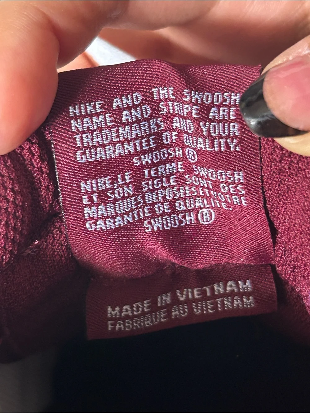 Nike Air Force 1 White and Burgundy Men’s Sneakers
